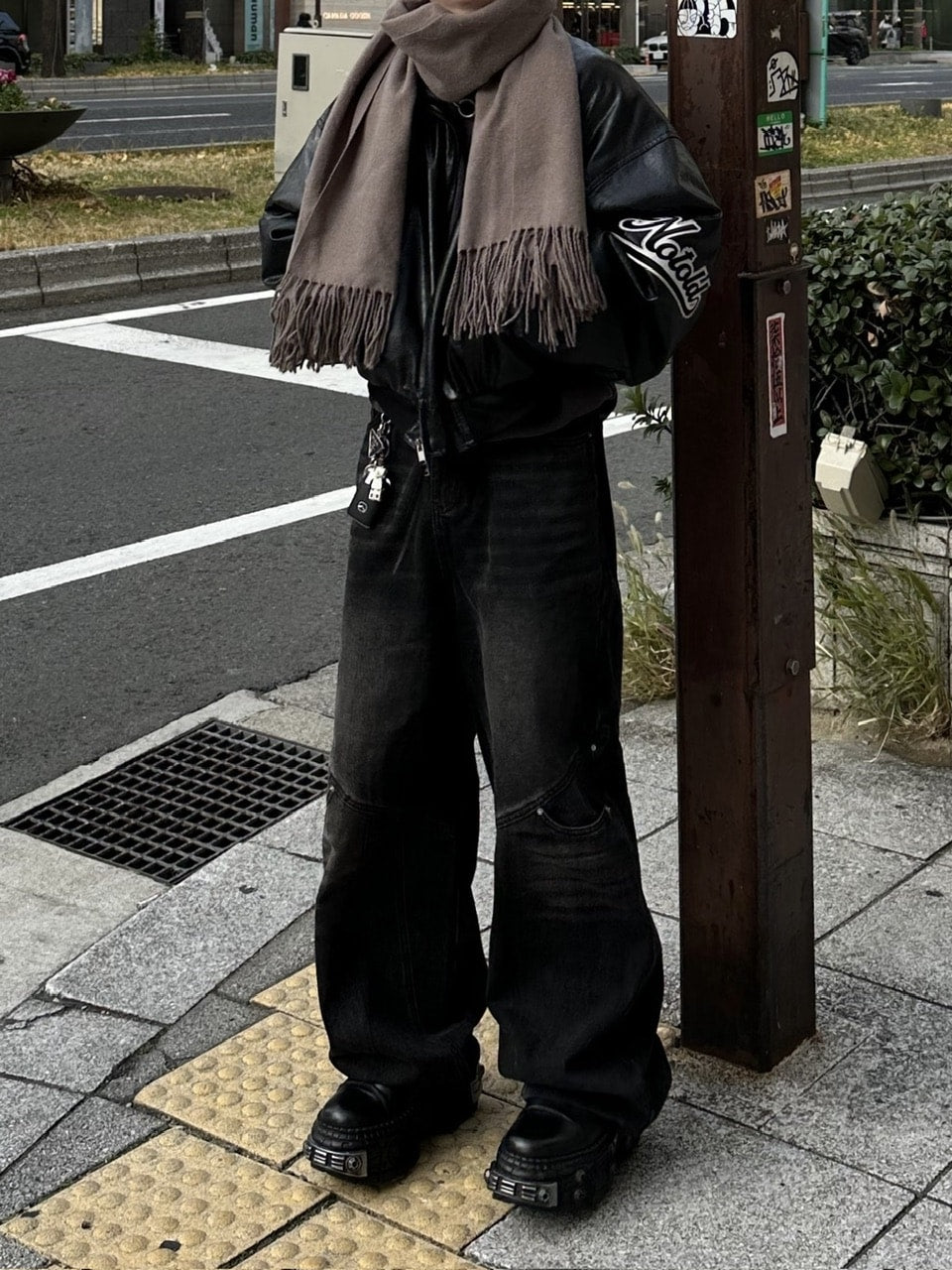 大阪店WEB限定【Chikashitsu +】double pocket wide denim pants (2color)