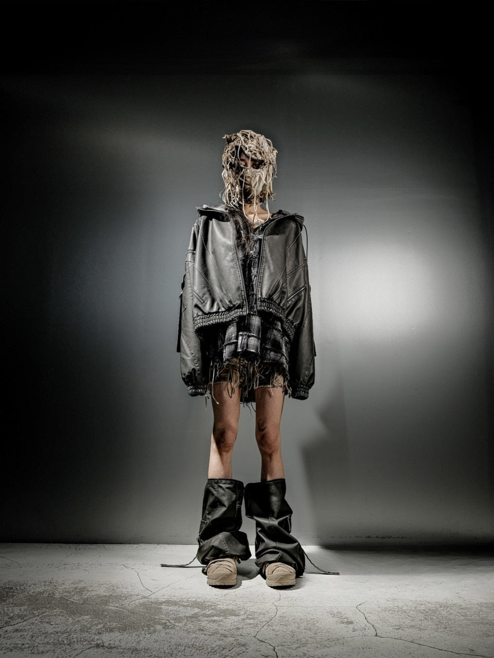 【DIG YOUR OWN GRAVE】LEATHER ZIP HOODY / 【ディグユアオウングレイブ】レザージップアップ長袖パーカー