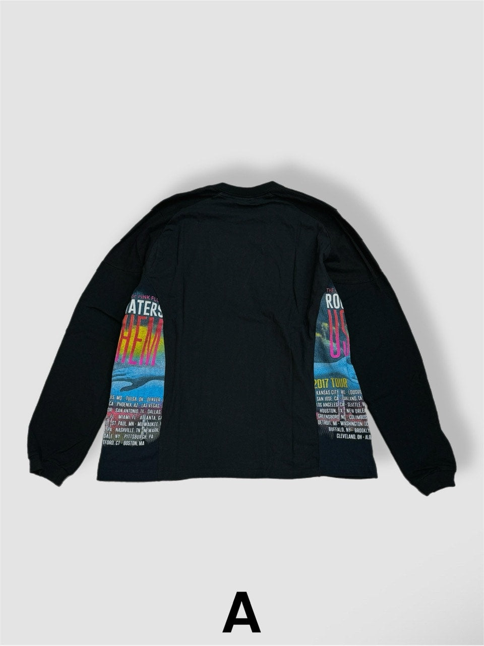 【Re +】cutting switch long sleeve (black)