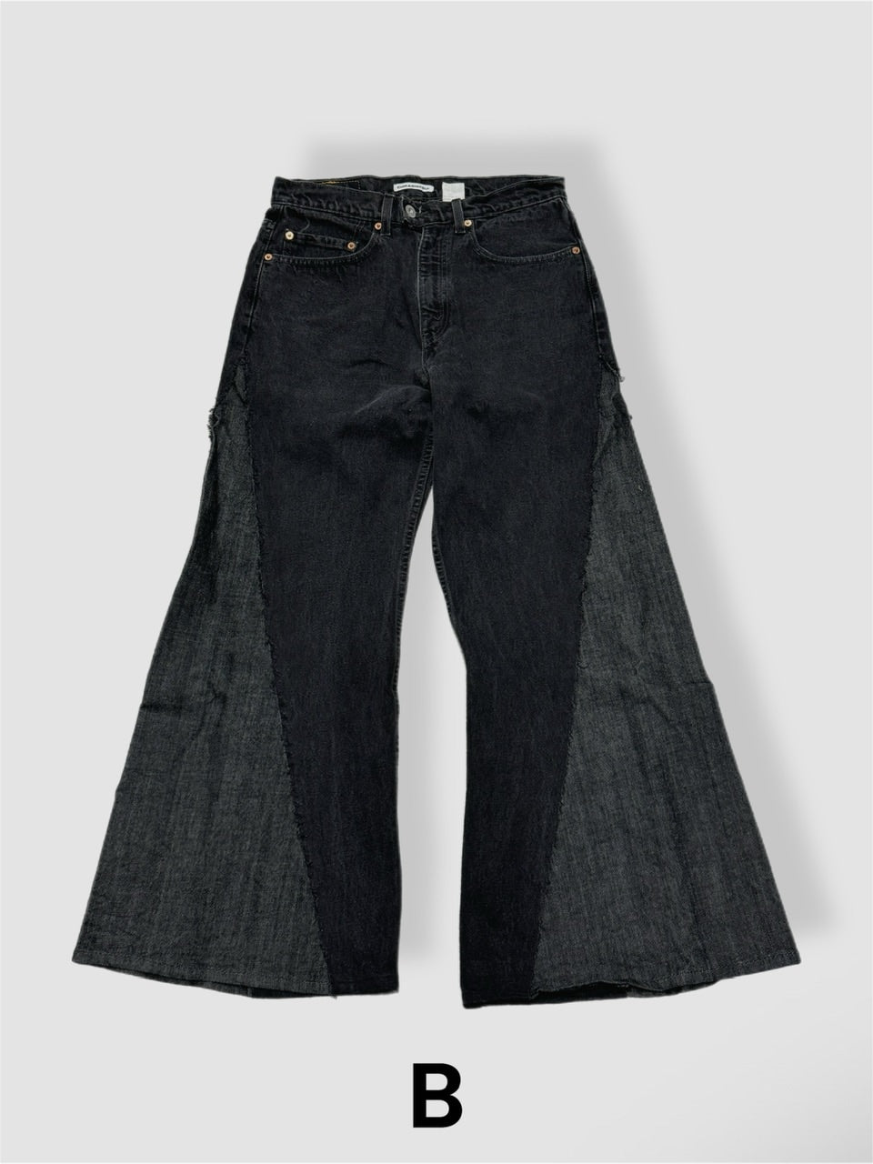 【Re +】newold docking flare denim pants (black)