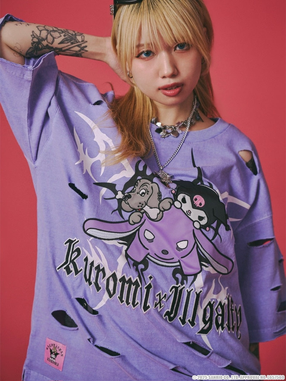 【GALFY×KUROMI】イルガルフィーボロボロ半袖TEE