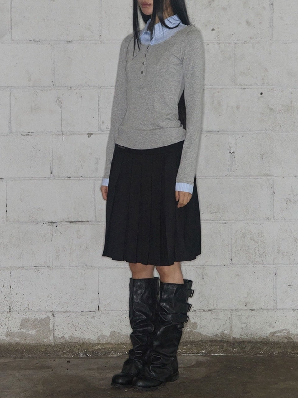 【FANCY CLUB】SHIRT LAYERED LONG SLEEVE / 【ファンシークラブ】シャツレイヤード長袖Ｔシャツ