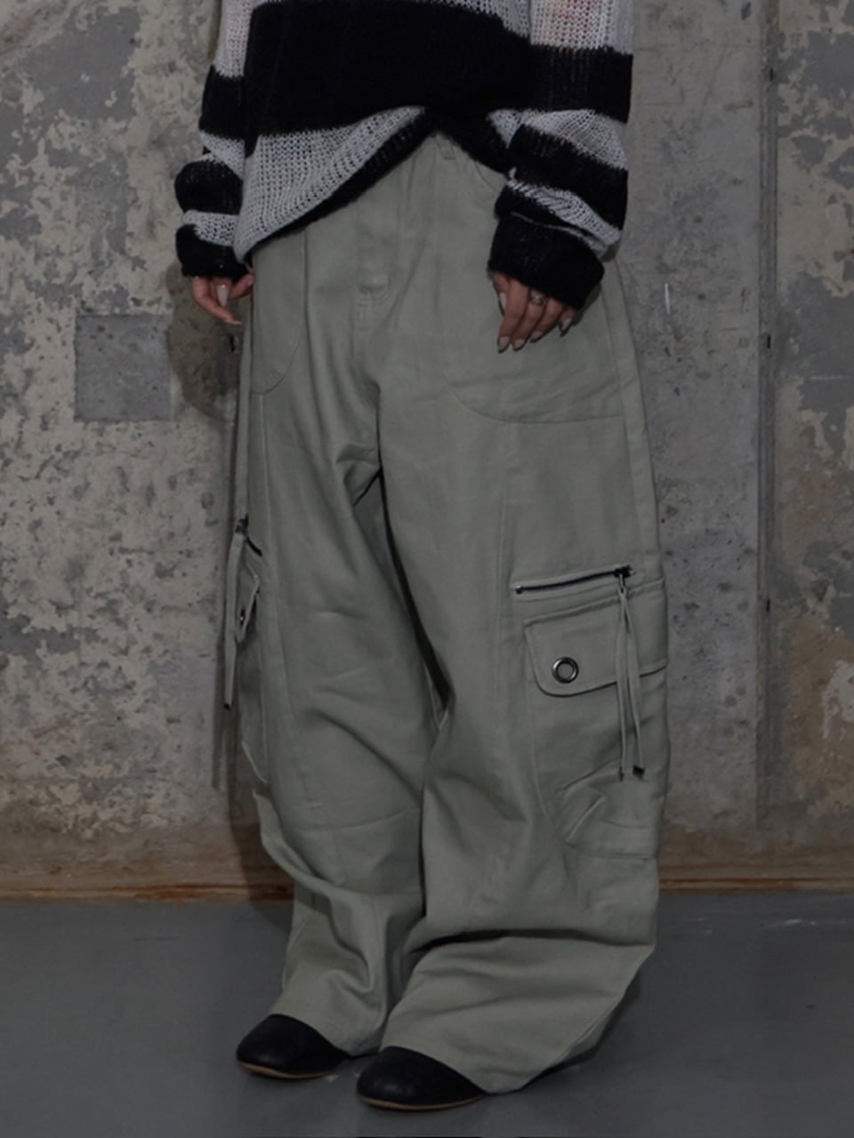 FANCYCLUB チャコール　カーゴパンツ FANCY CLUB】CROSS POCKET CARGO PANTS – PRESSING WEB SHOP
