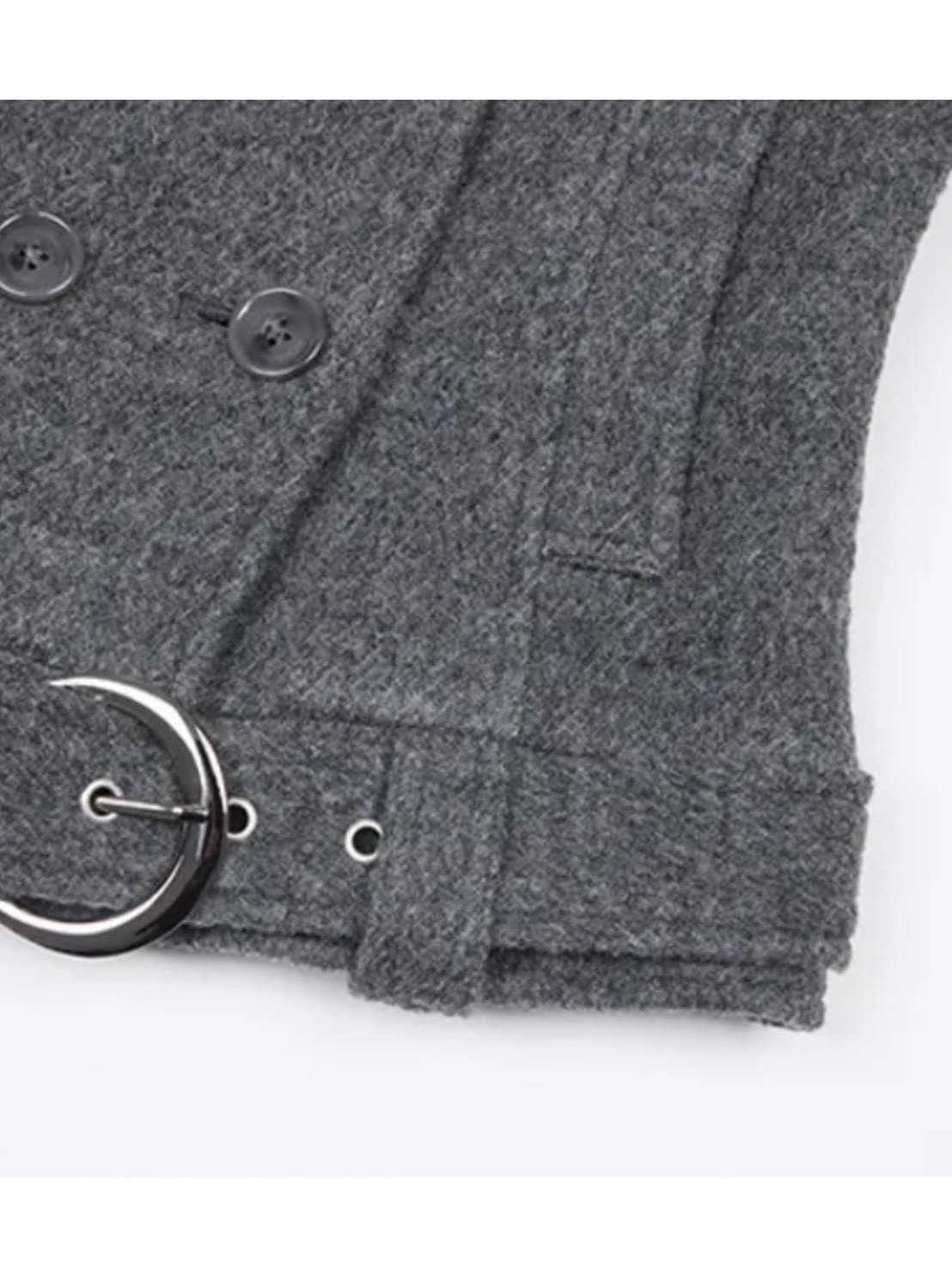 【NOT KNOWING】Double Belted High-Neck Coat