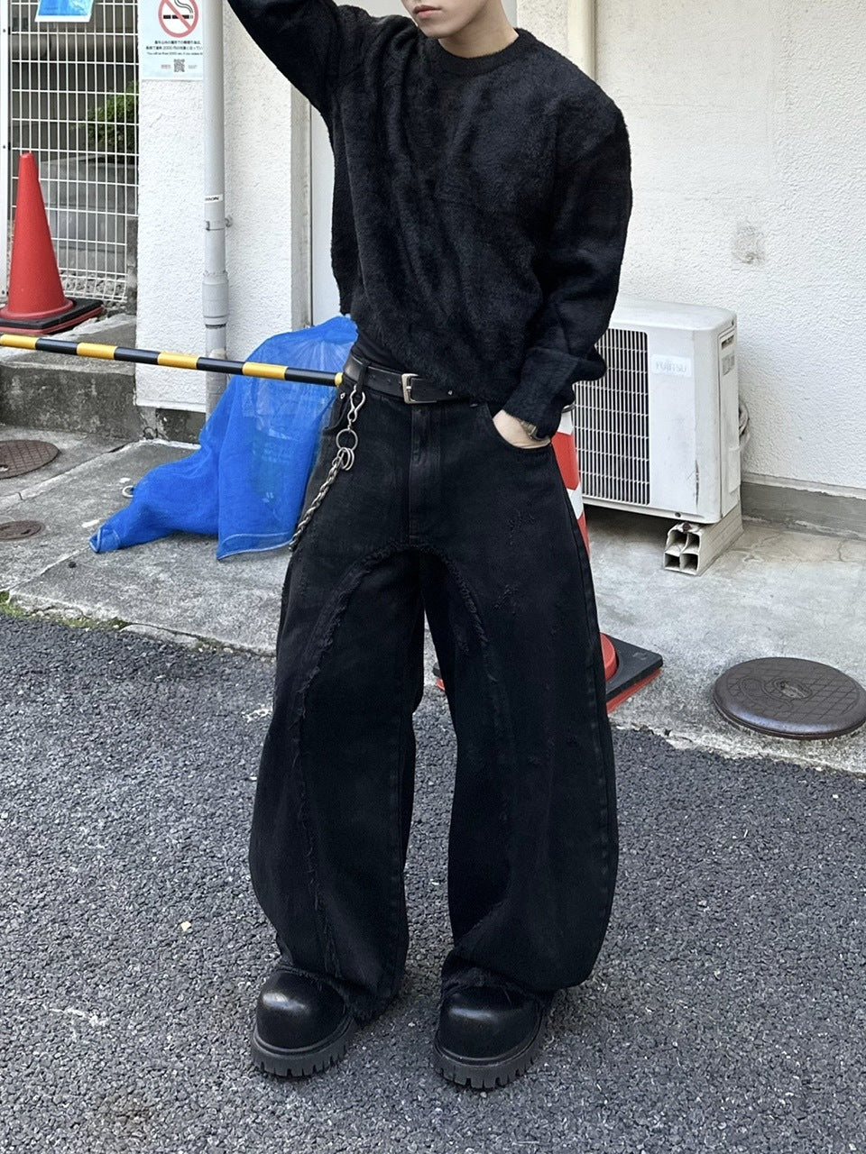 大阪店WEB限定受注制【Chikashitsu +】cropped hairy knit / 【チカシツプラス】クロップドヘアリーニット (3color)