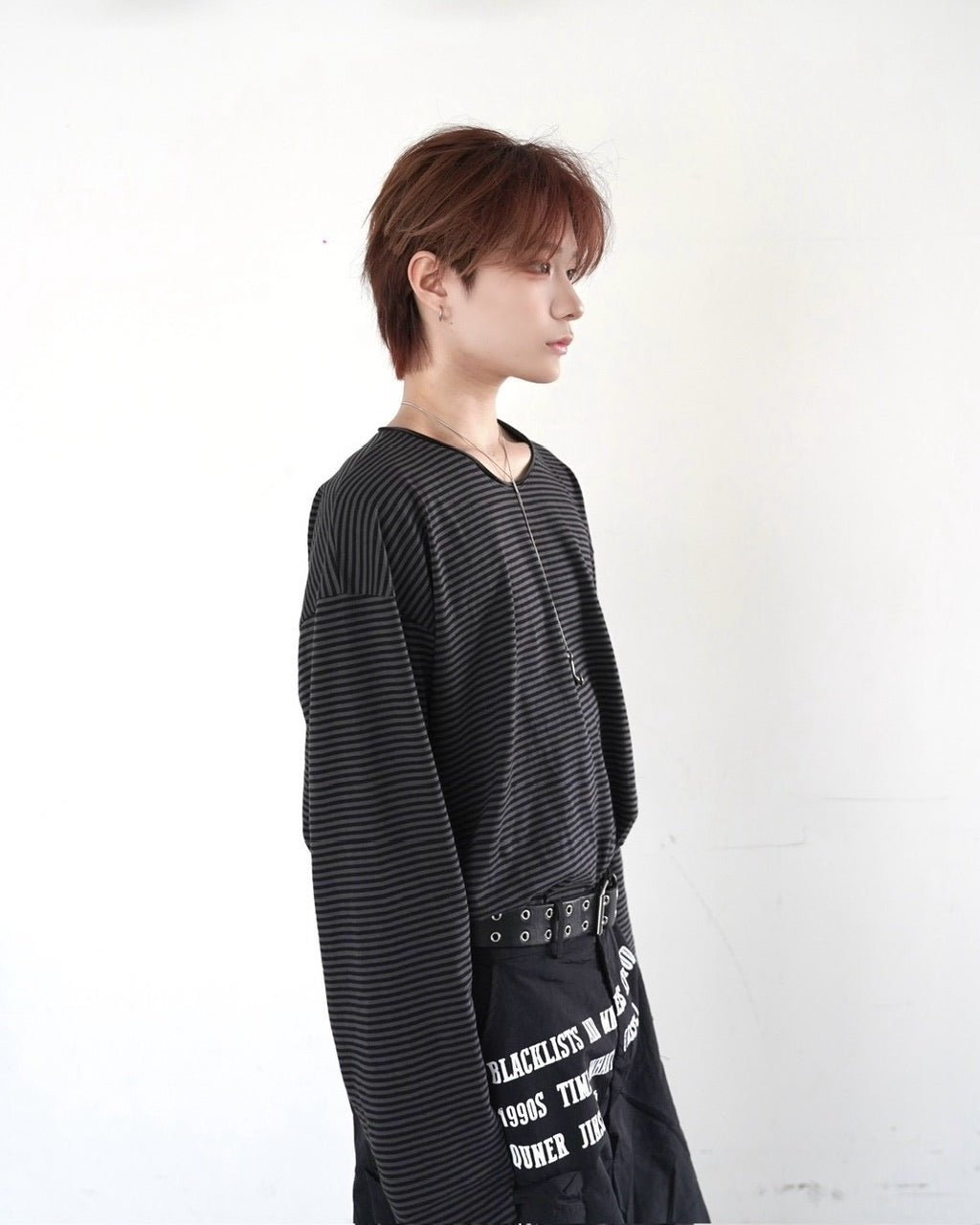 受注制【LUV CODE】stripe long sleeve tee 2 (2color)