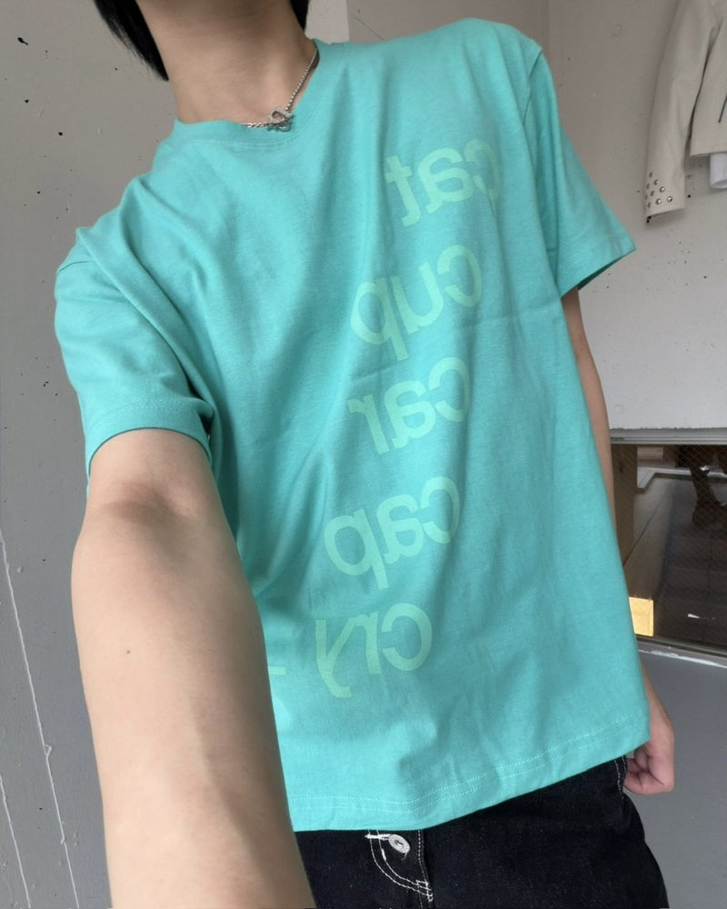 受注制【LUV CODE】inspired lettering t shirt (4color)