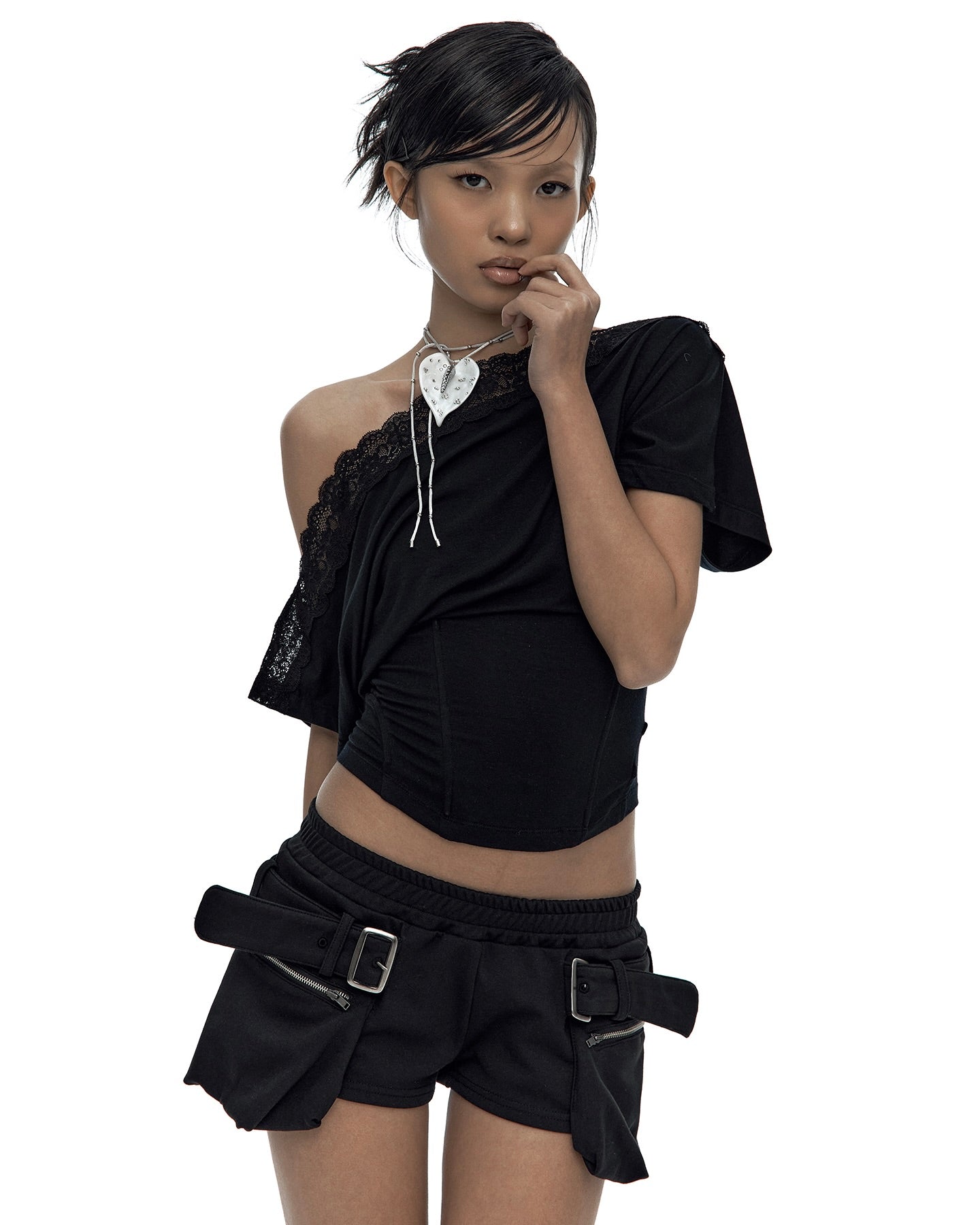 【Kashiko】Belted Pocket Shorts