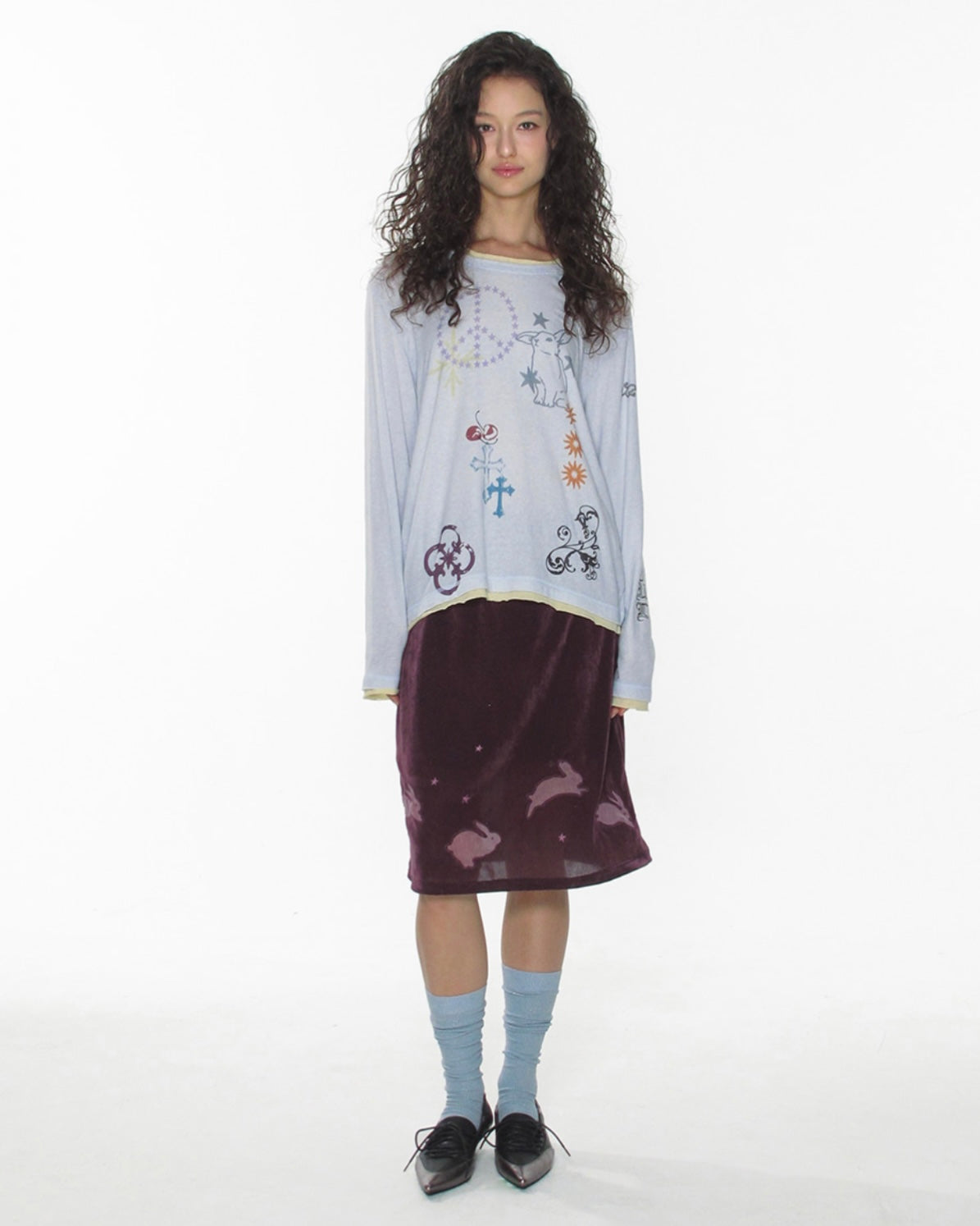 【CRANK】TATOO LAYERED TOP