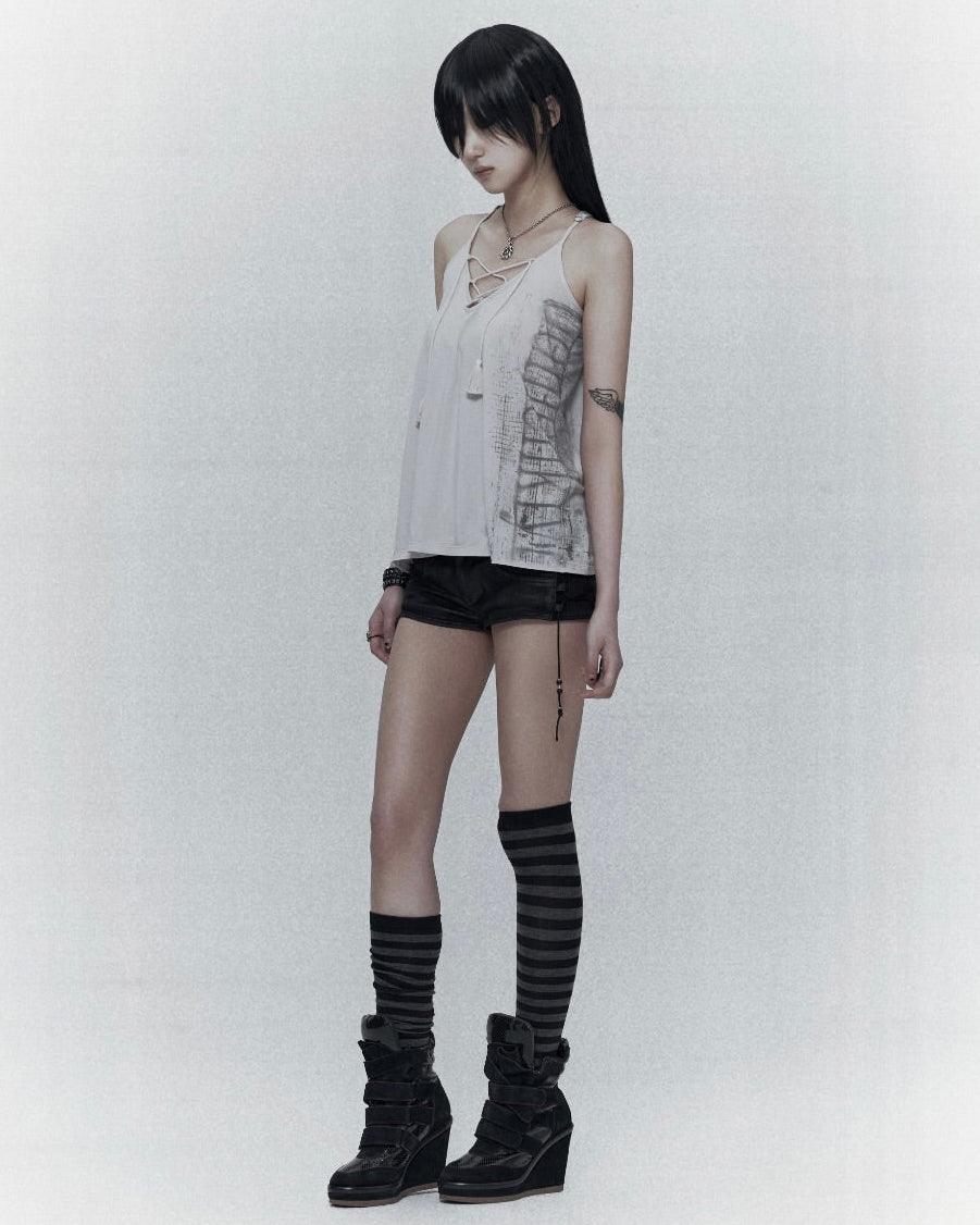 【bonienkiye】X-Strap Slip Tank