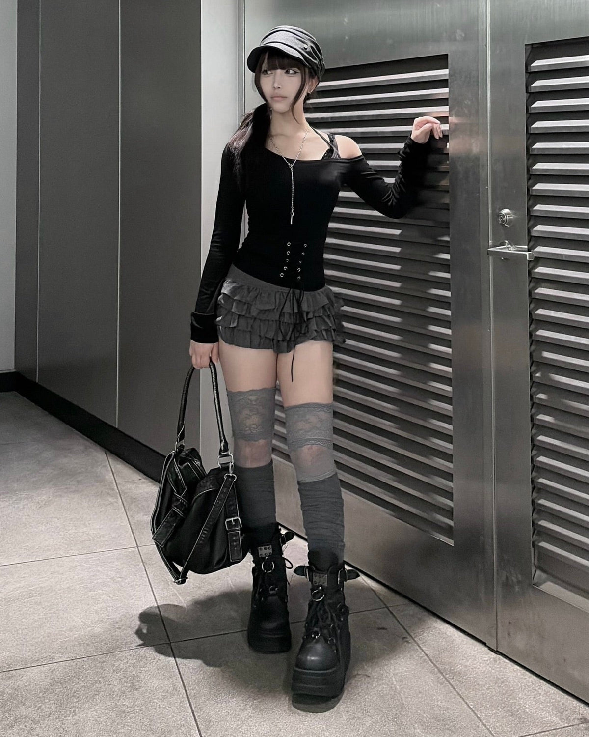受注制【nmtc+】Corset Lace-Up Long Sleeve (3color)