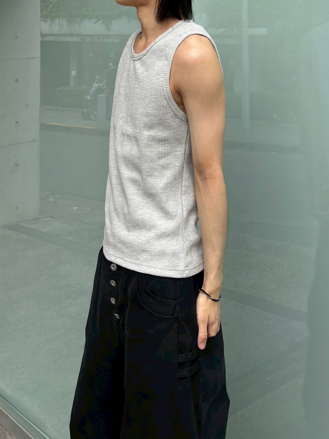 6/19 20:00発売 受注制【nmtc+】Studded Rib Tank Top (3color)
