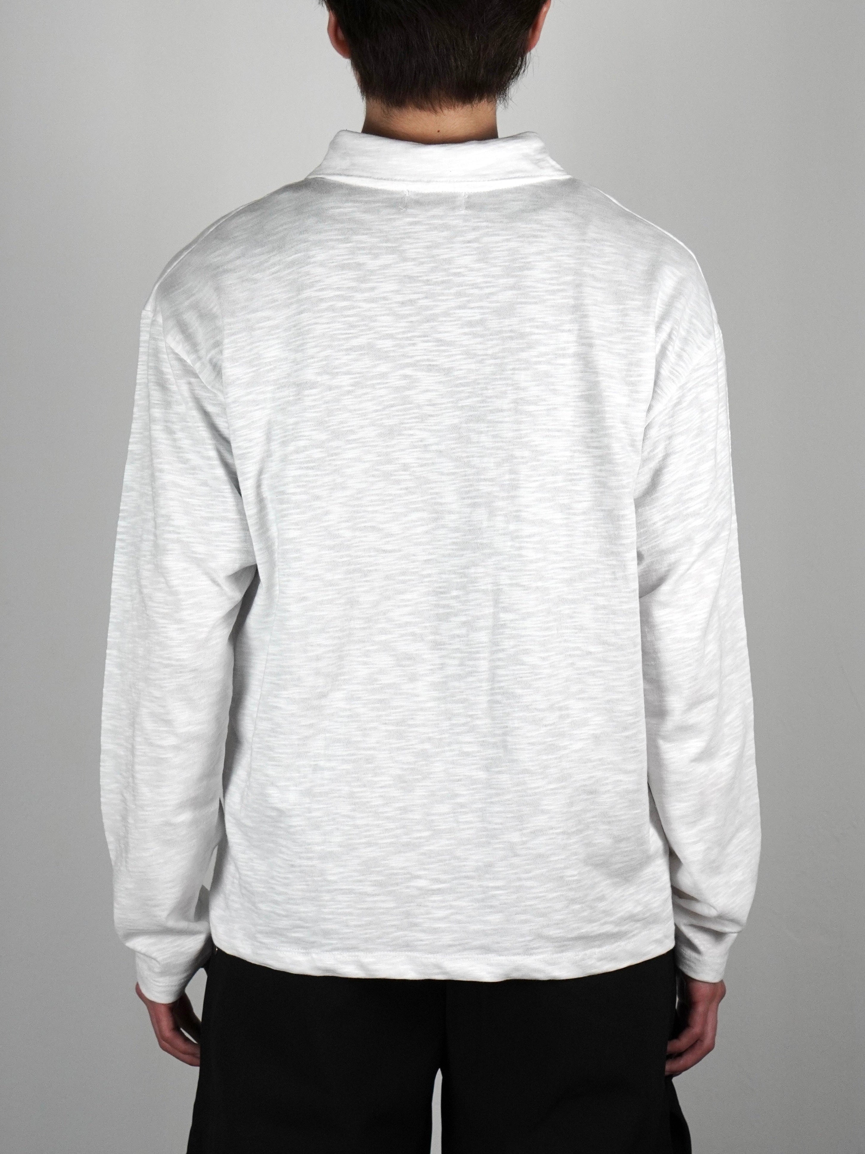 受注制【Chikashitsu +】sheer cotton polo long sleeve (3color)