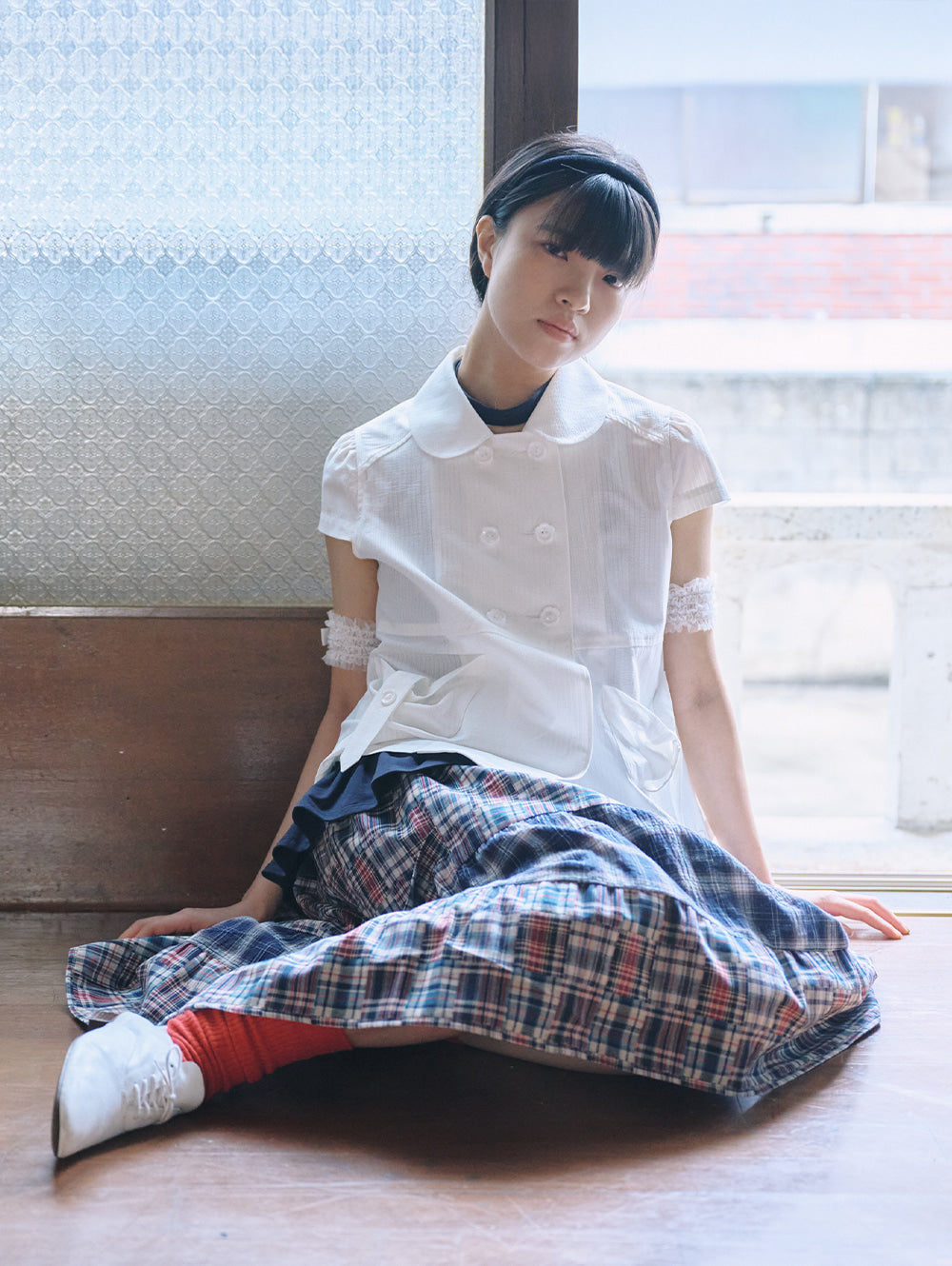 6/8 21:00発売【TUOMIO】ROUND COLLAR HALF JACKET