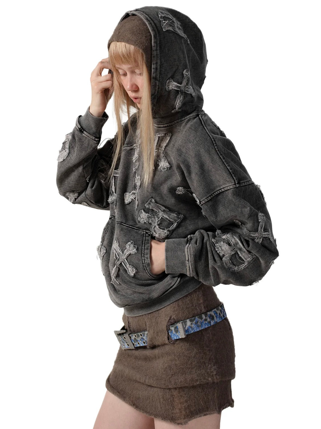 【RACER WORLDWIDE】Black Patch Hoodie