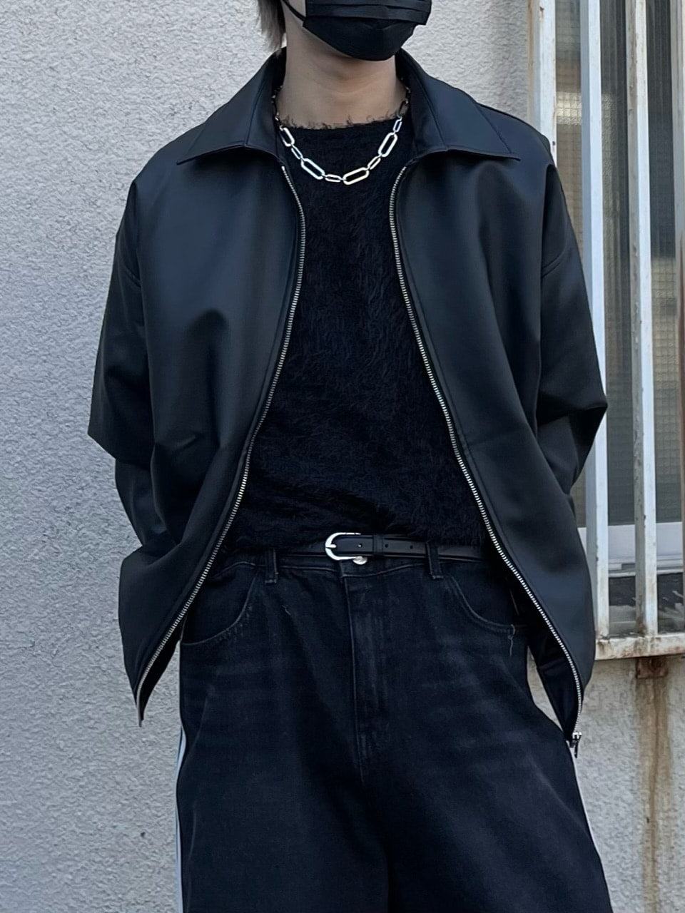 受注制【Chikashitsu +】leather blouson (3color)