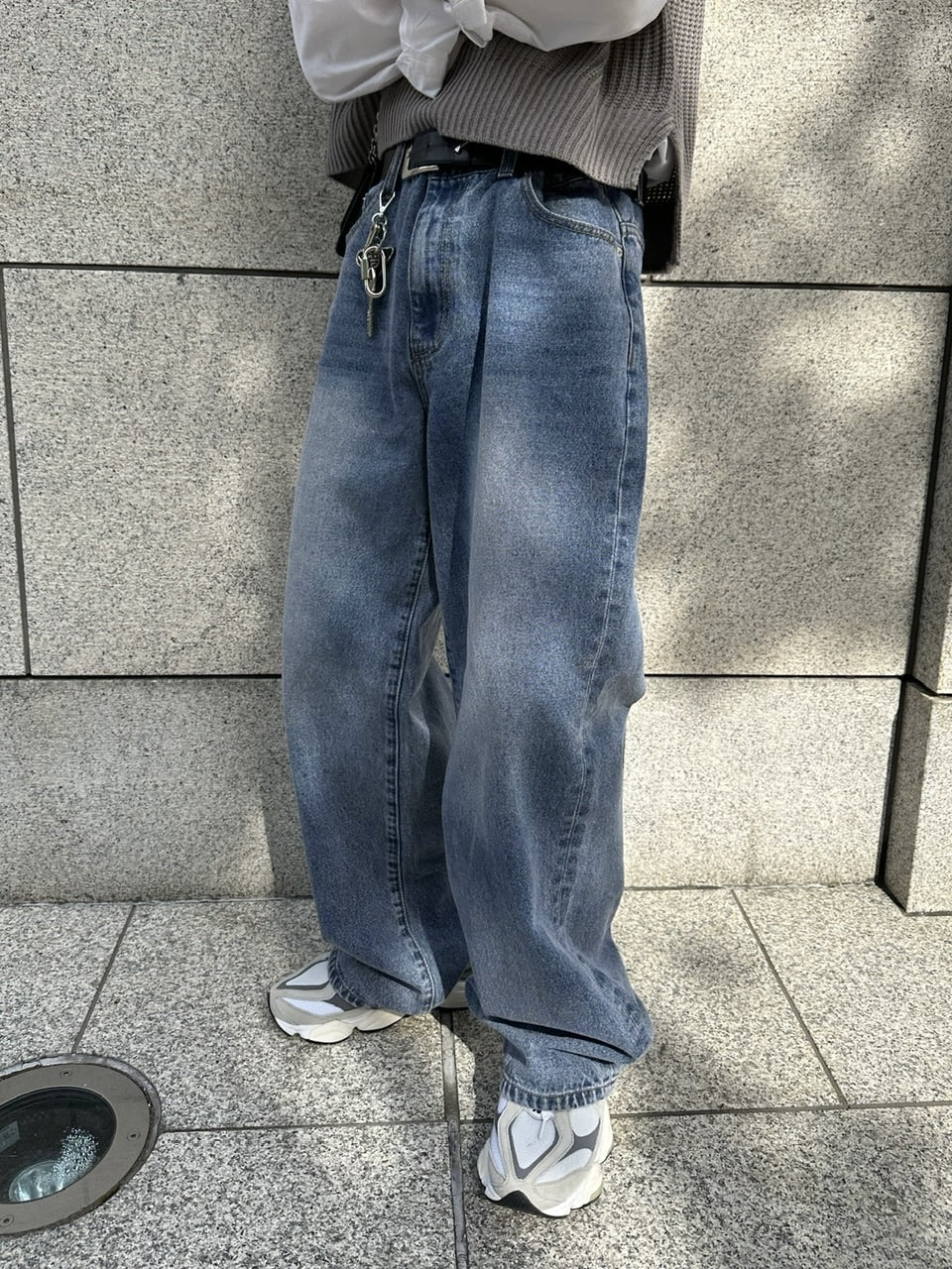 大阪店WEB限定受注制【Chikashitsu +】vintage color wash wide denim pants (3color)