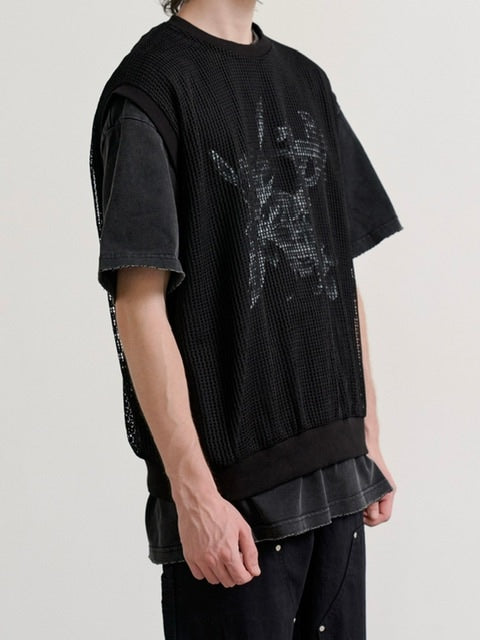 【RE:ON STUDIO】LAYERED MESH VEST