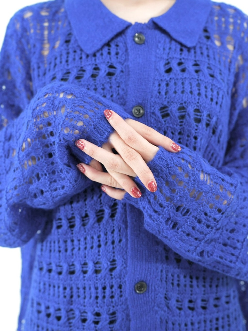 受注制【Chikashitsu +】pastry collar knit cardigan (5color)