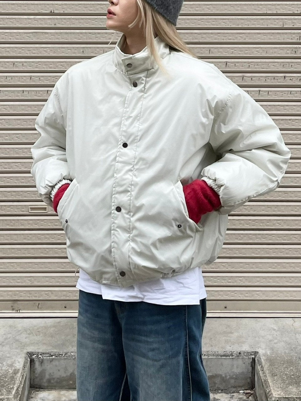 【Chikashitsu +】unisex padding blouson (4color) / 【チカシツプラス】ユニセックスパディングエムエーワン長袖ブルゾン
