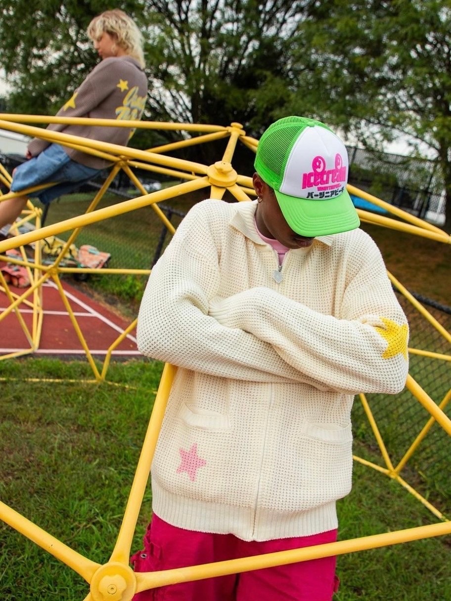 【VANDY THE PINK】STAR KNIT ZIP UP