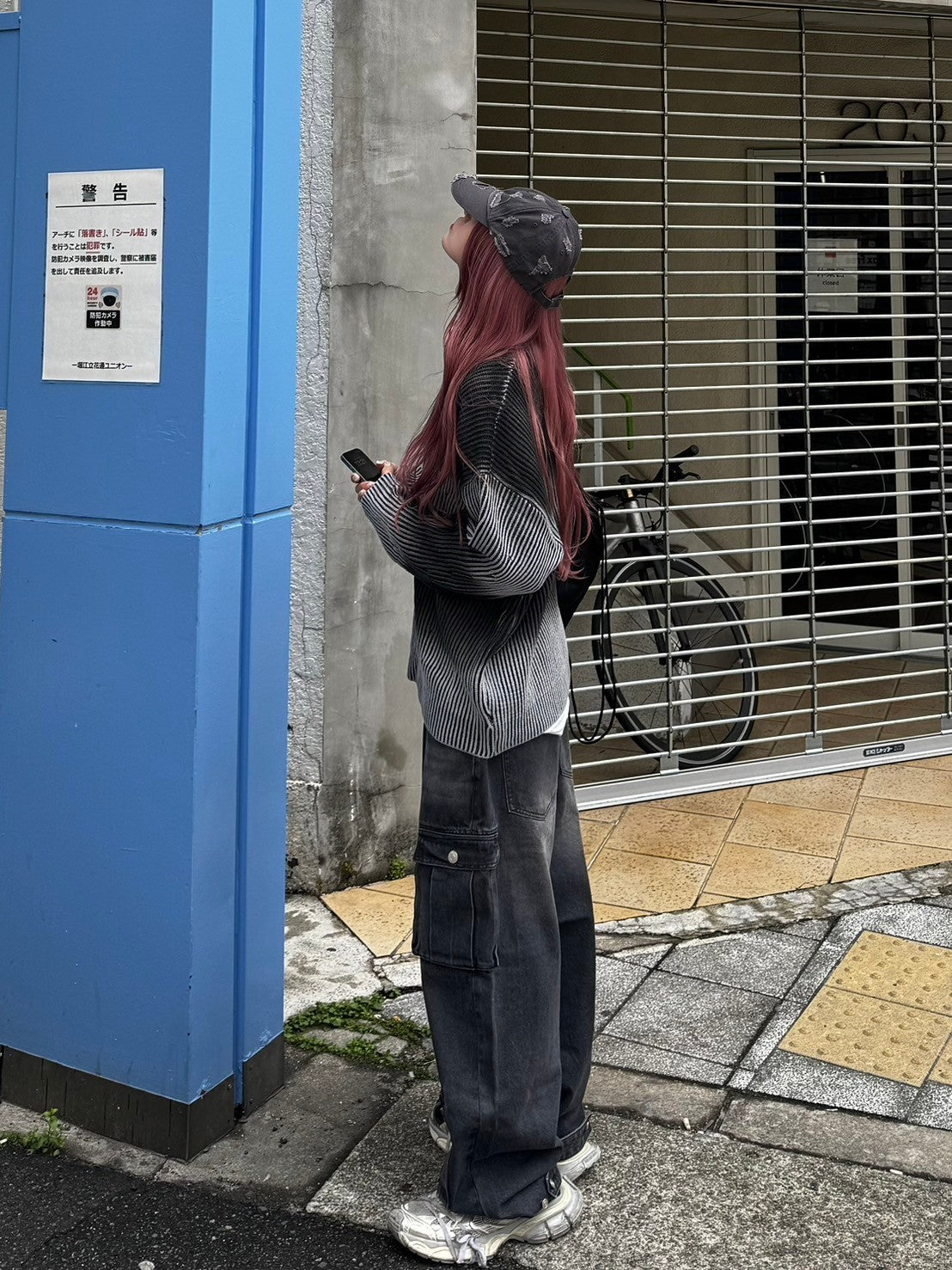 受注制【Chikashitsu +】bleach washing knit (3color) / 【チカシツプラス】ブリーチウォッシング長袖ニット