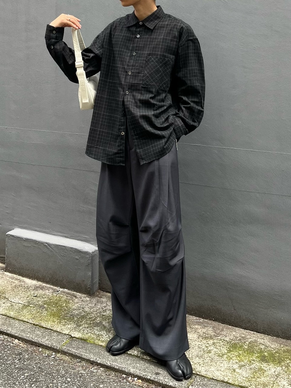 東京店WEB限定【Chikashitsu +】glen check regular shirt(2color)