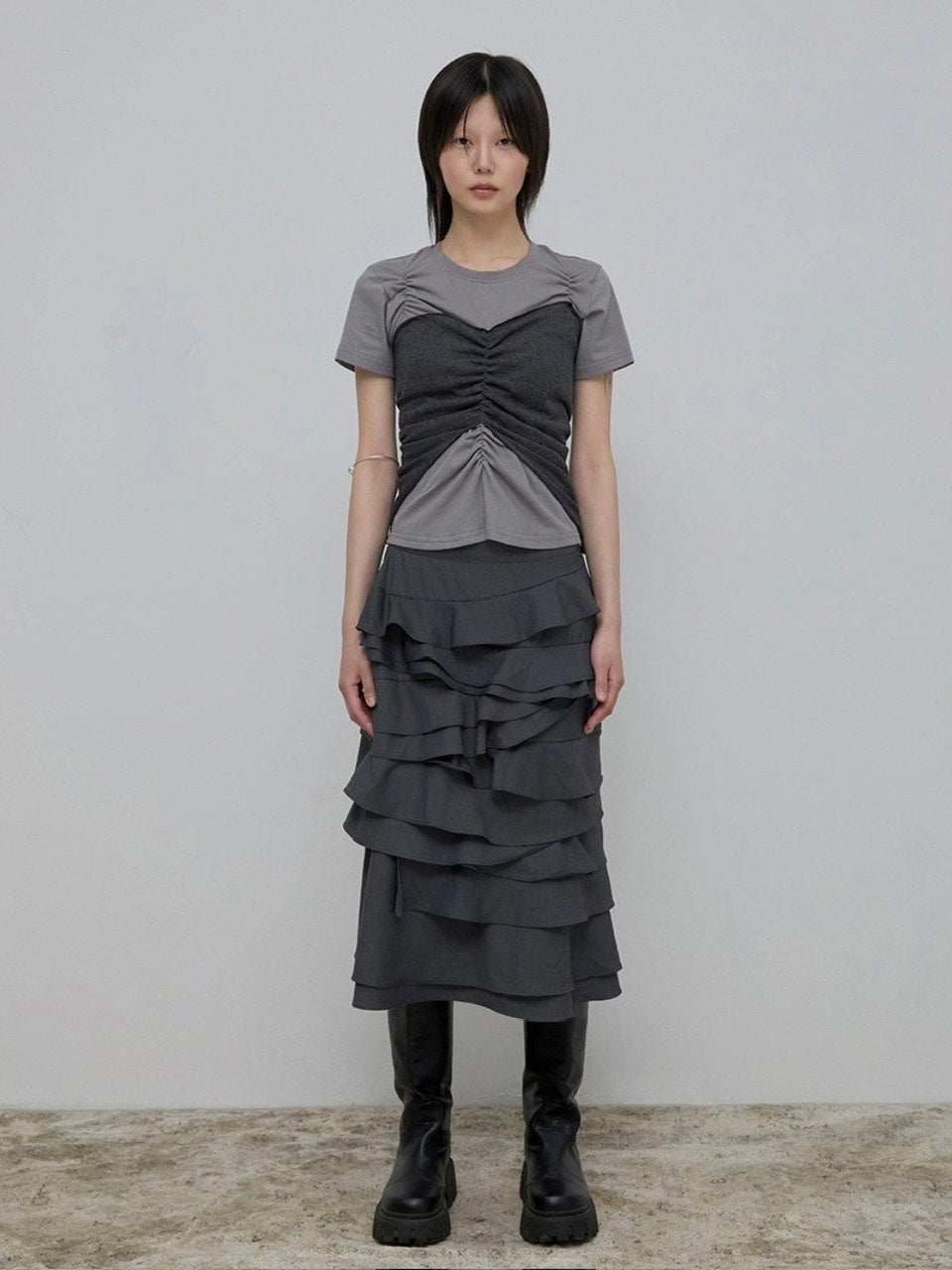 【FLAREUP】Bustier Layered T-Shirt