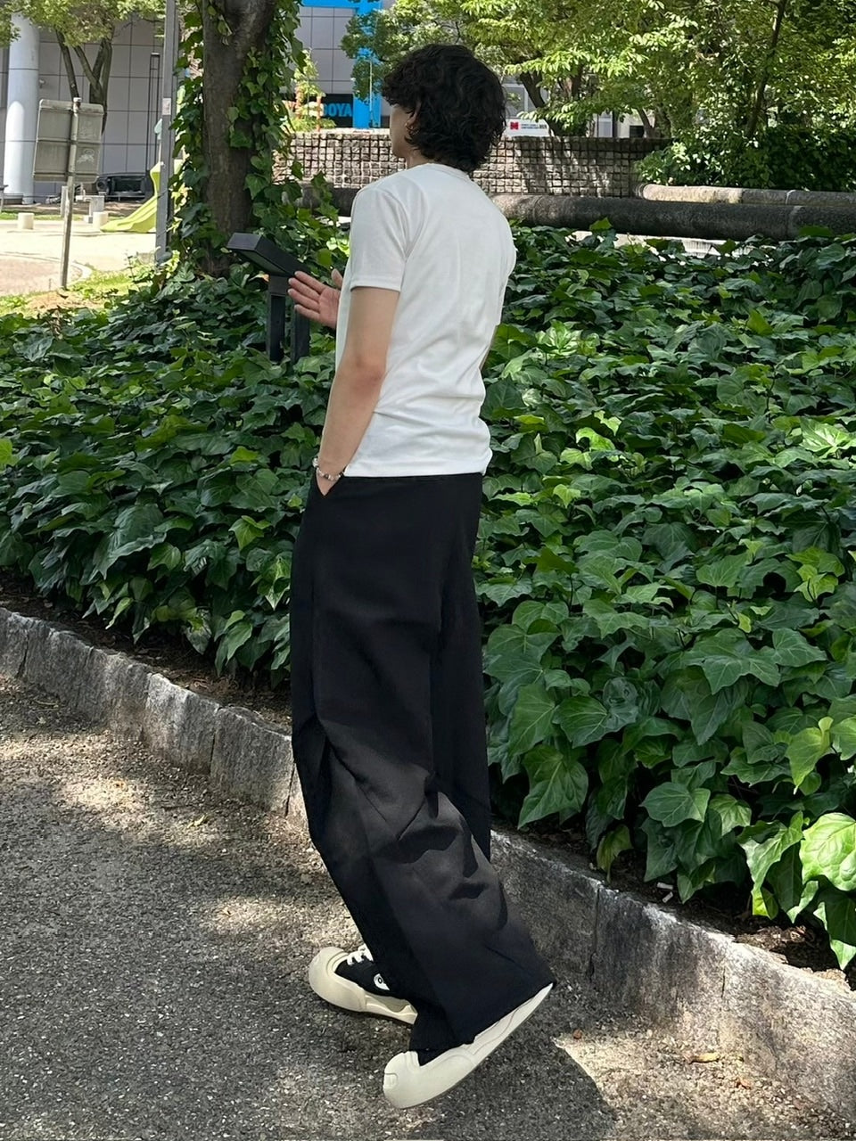 【Chikashitsu +】pattern design slacks (2color)