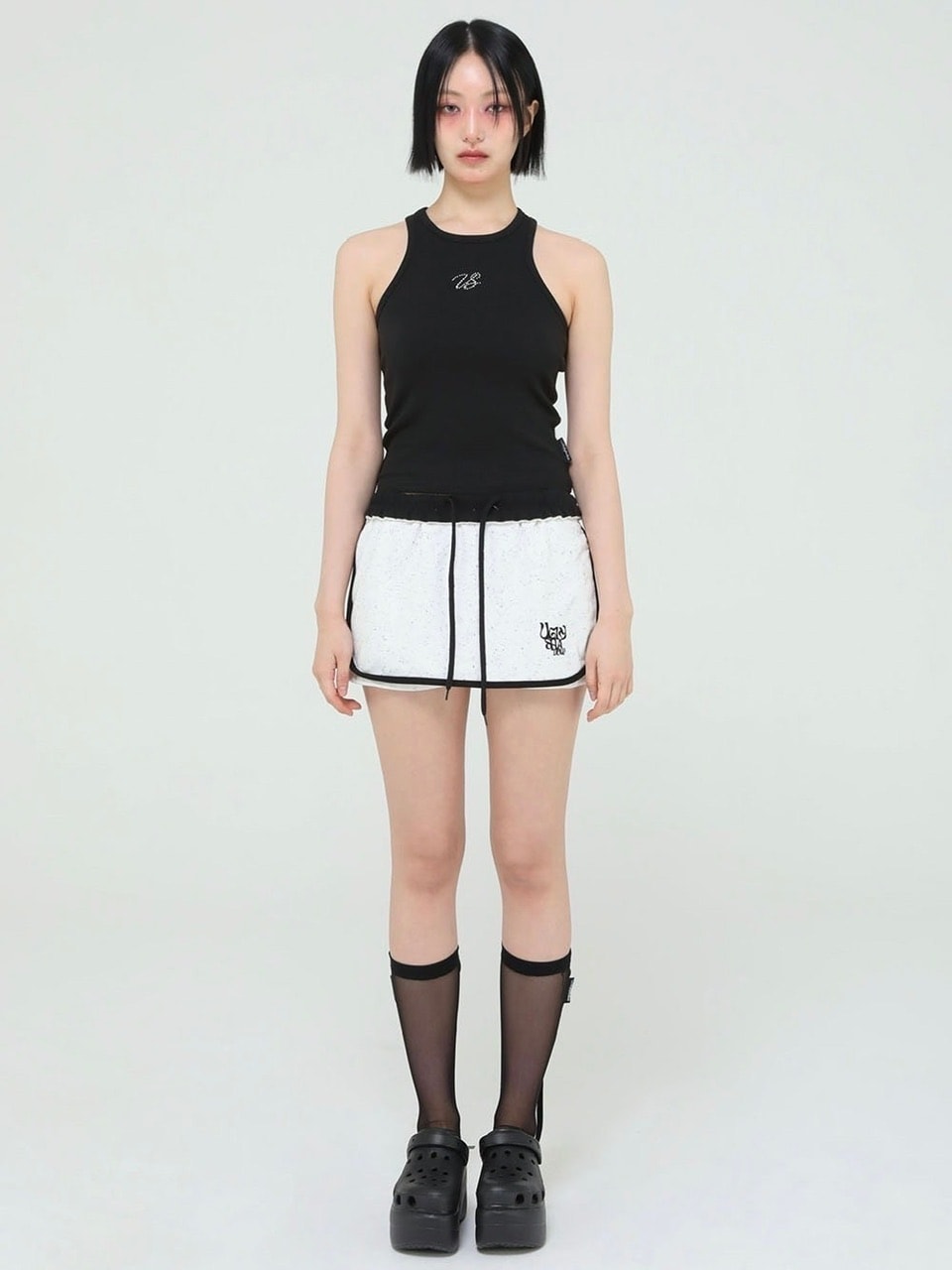 【Uglyshadow】BEADS MANGO SLEEVELESS / 【アグリーシャドウ】ビーズシンプルタンクトップ