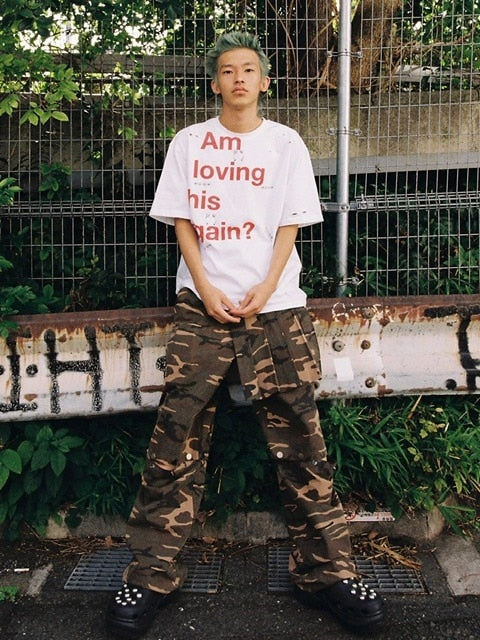 【ESC STUDIO】skirt layered snap pants