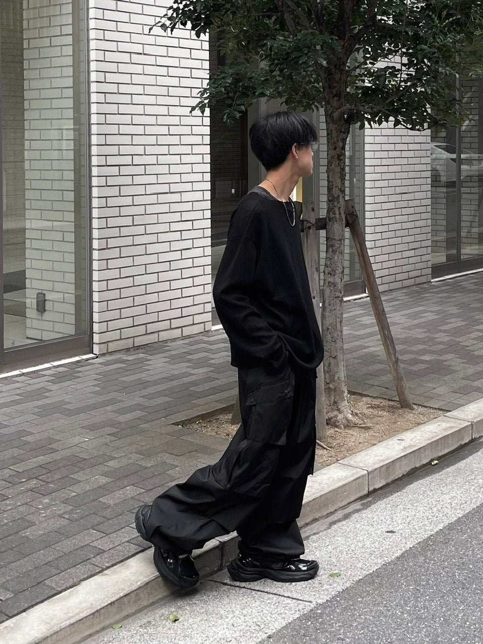 受注制【Chikashitsu +】wide neck light knit (4color)