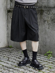 東京店WEB限定受注制【Chikashitsu +】stripe bermuda pants (2color)
