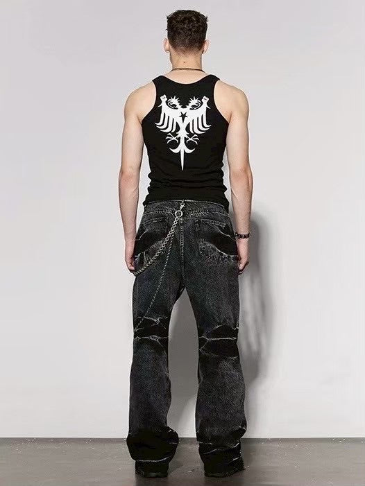 【DND4DES】MUSTACHE WASHED FLARED JEANS