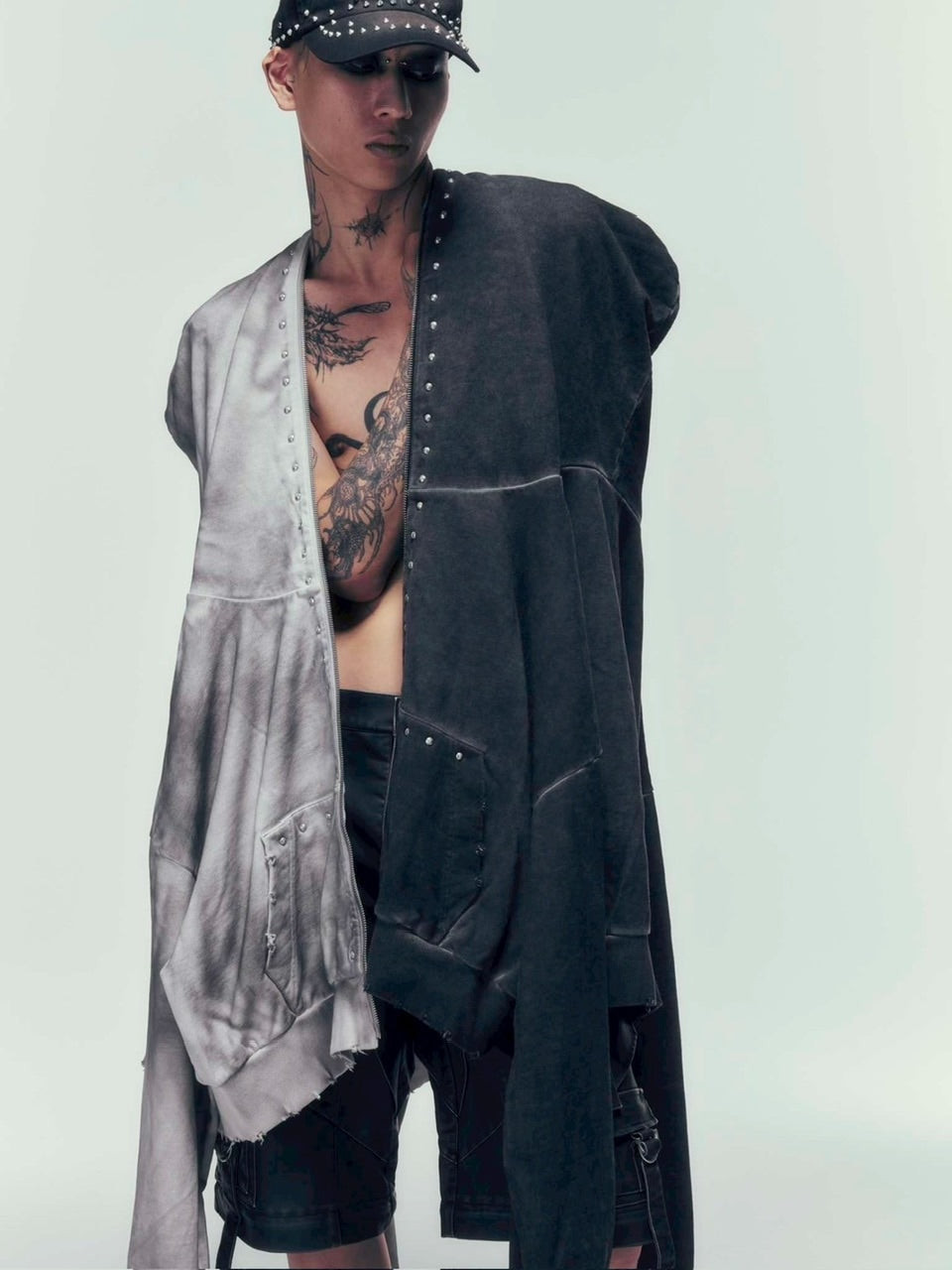 【DIG YOUR OWN GRAVE】FULLZIP STUDDED HOODIE /【ディグユアオウングレイブ】スタッズフルジップアップパーカー