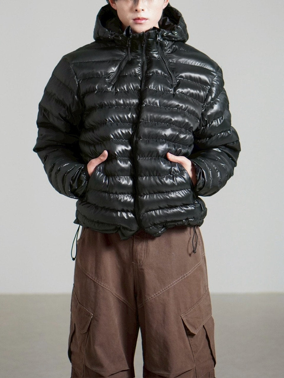 受注制【Chikashitsu +】5 zip puffer jacket / 【チカシツプラス】ファイブジップパファージャケット (4color)