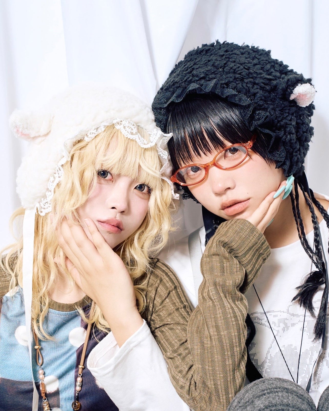9/18 20:00 発売 国際配送【Nerd out XU】lace sheep bonnet