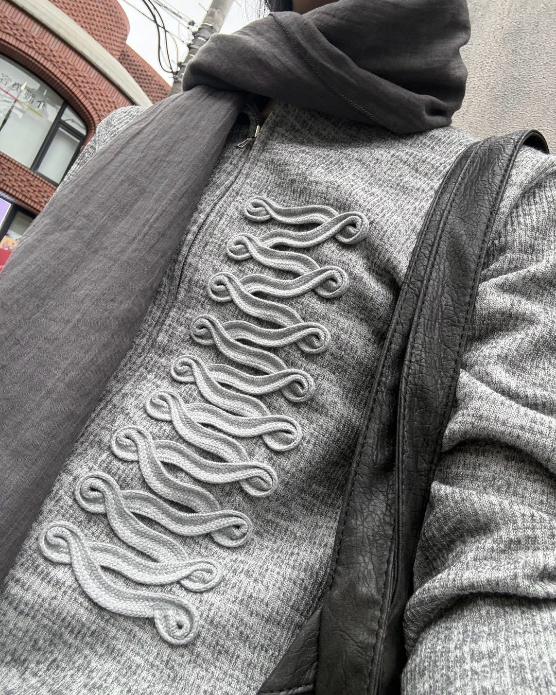 受注制【nmtc+】Napoleon Detail Rib Knit Zip Up Jacket (2color)