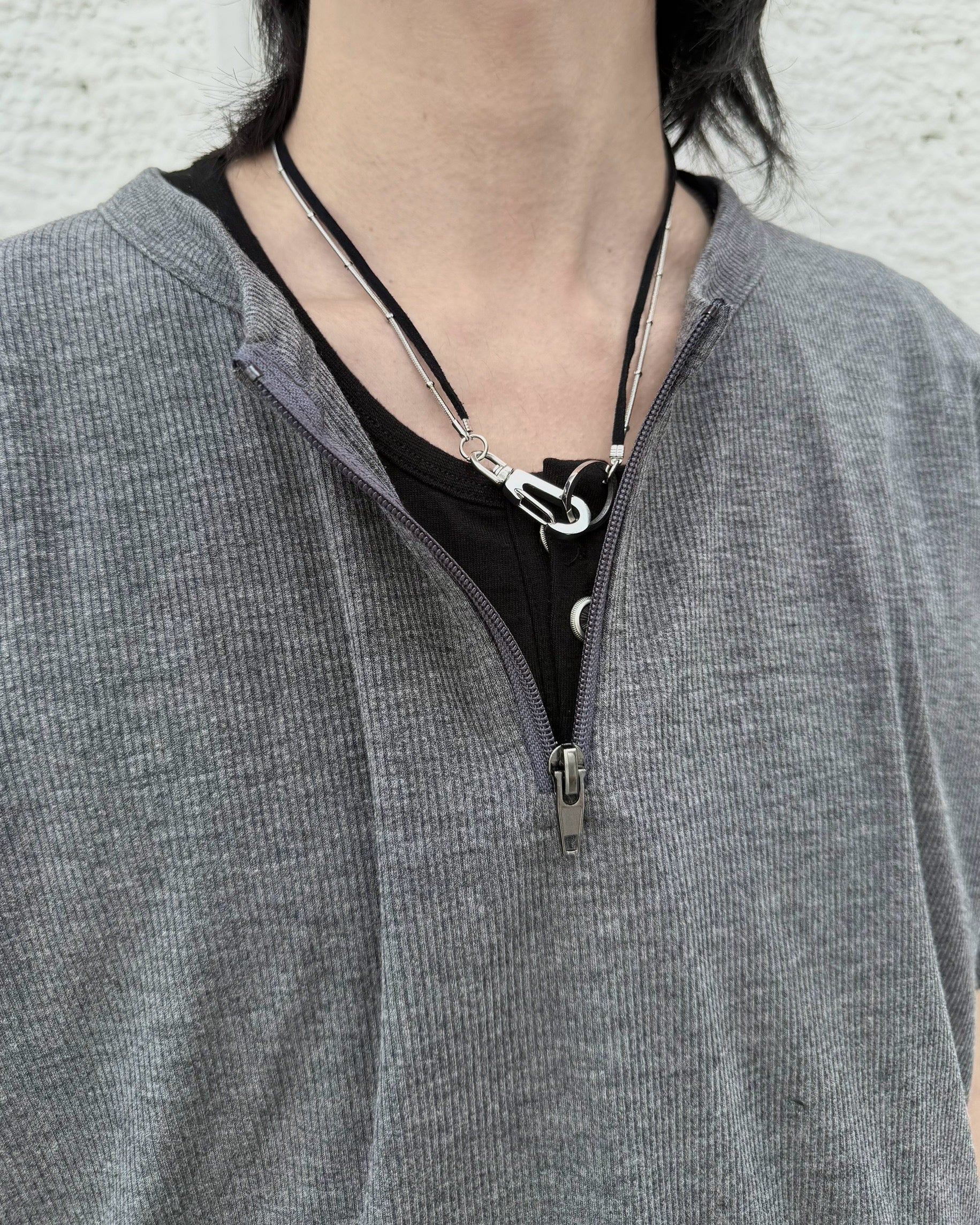 受注制【nmtc+】leather code necklace