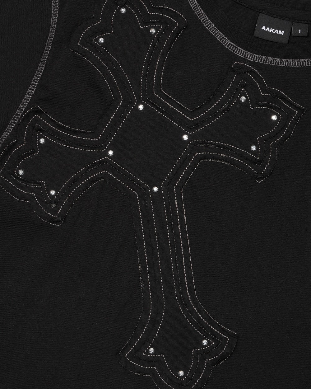 【AAKAM】Big Patch CROS2 Half Top