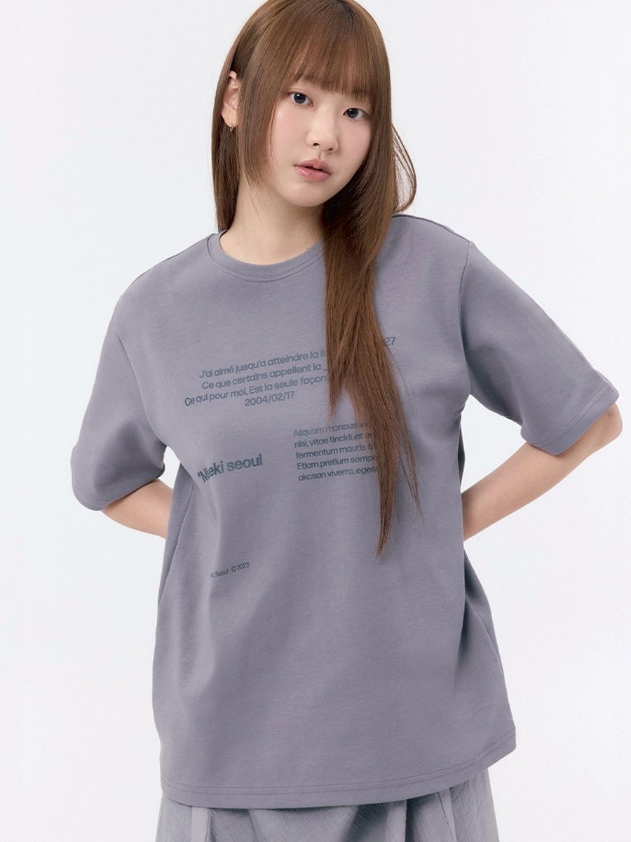【Miseki seoul】Miseki typography short sleeves
