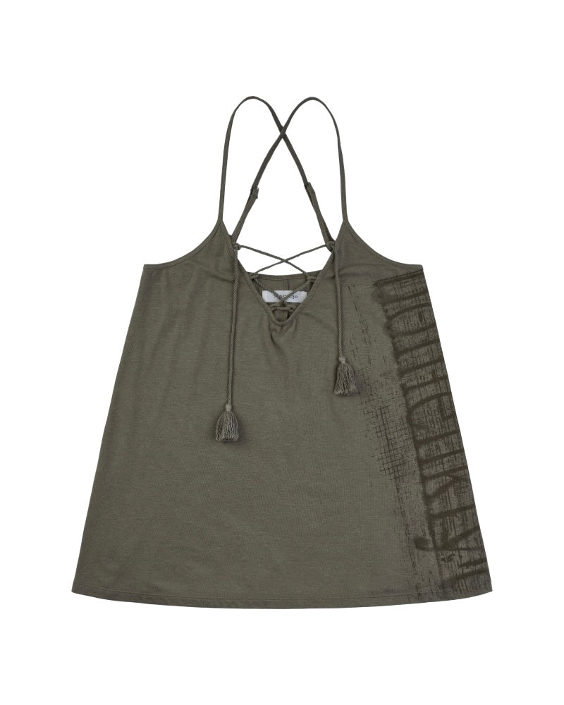 【bonienkiye】X-Strap Slip Tank