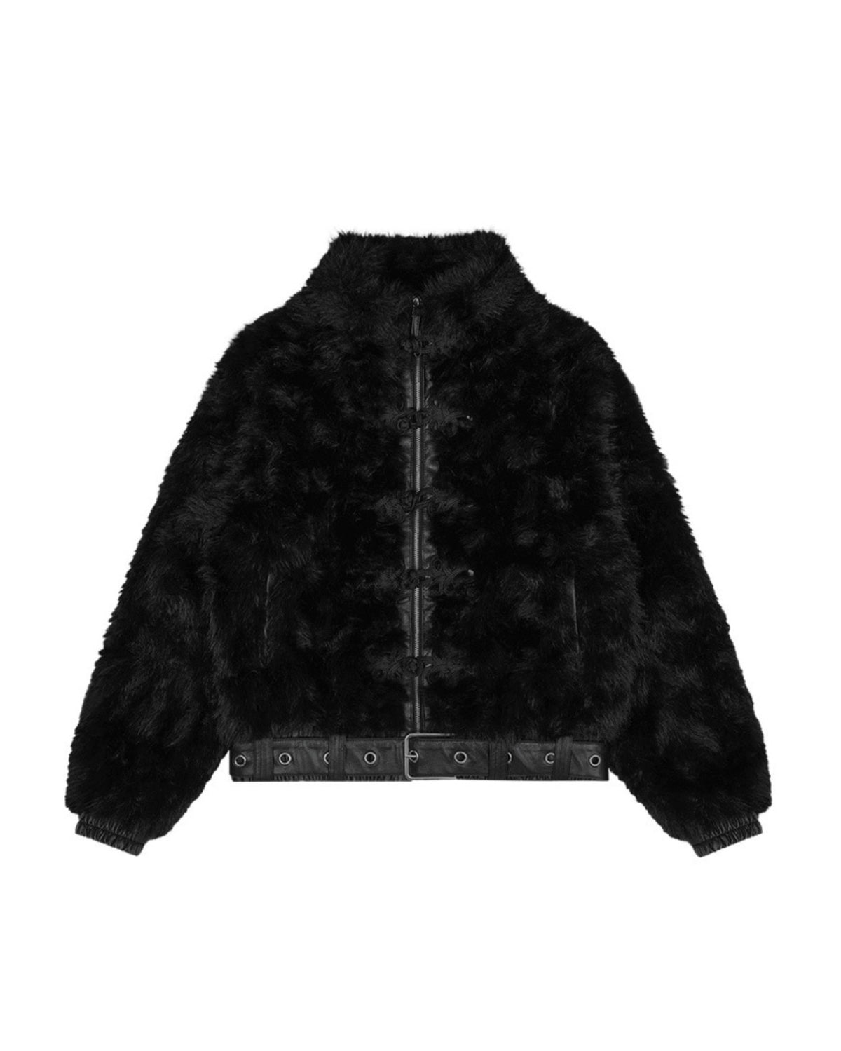 【FANCY CLUB】TOGGLE LEATHER FUR JACKET
