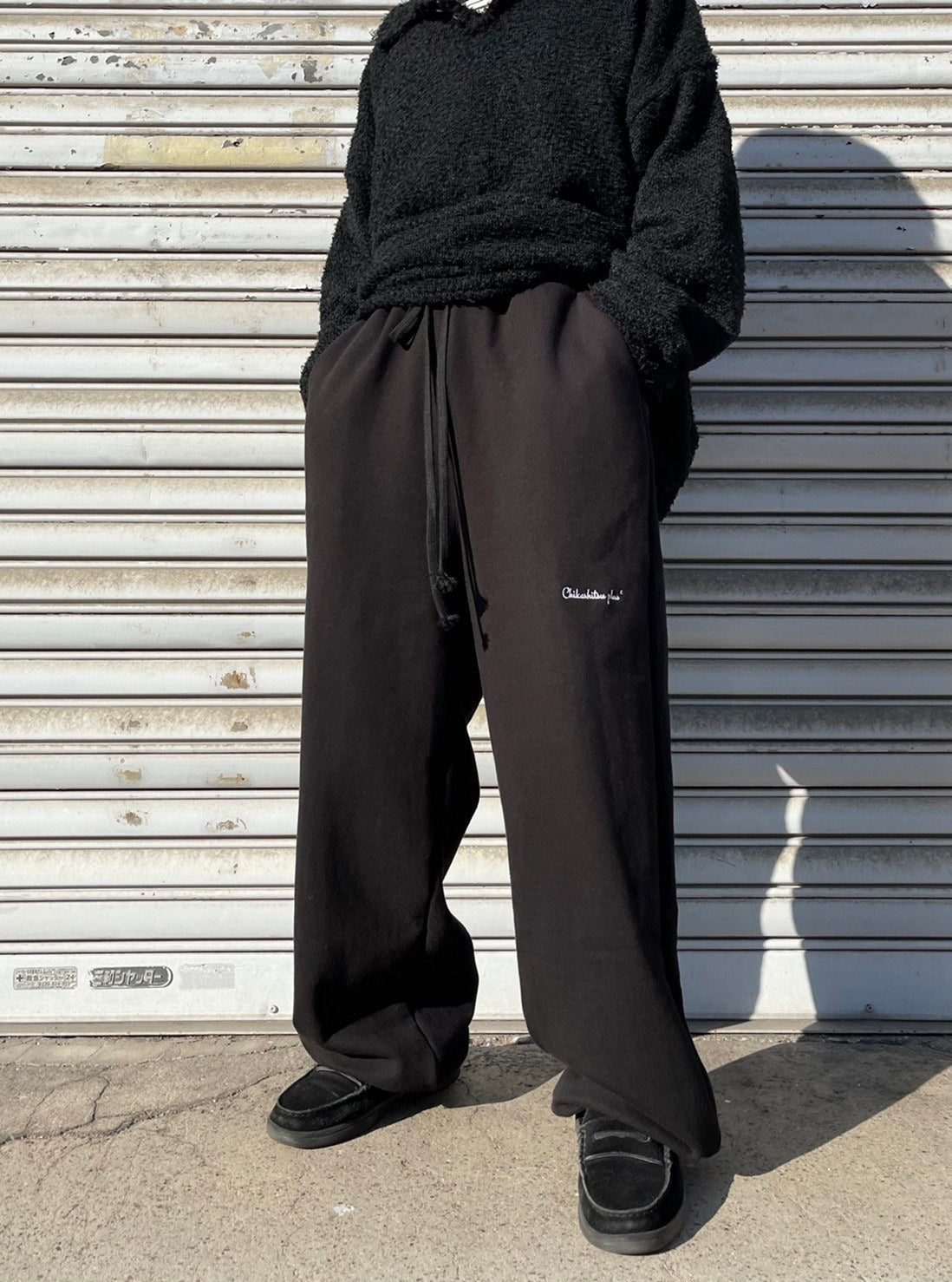 【Chikashitsu + ORIGINAL】loose logo sweat pants (3color)