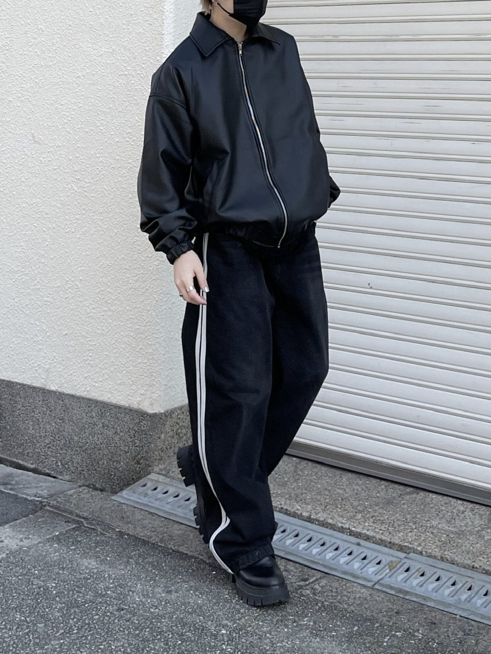 受注制【Chikashitsu +】leather blouson (3color)