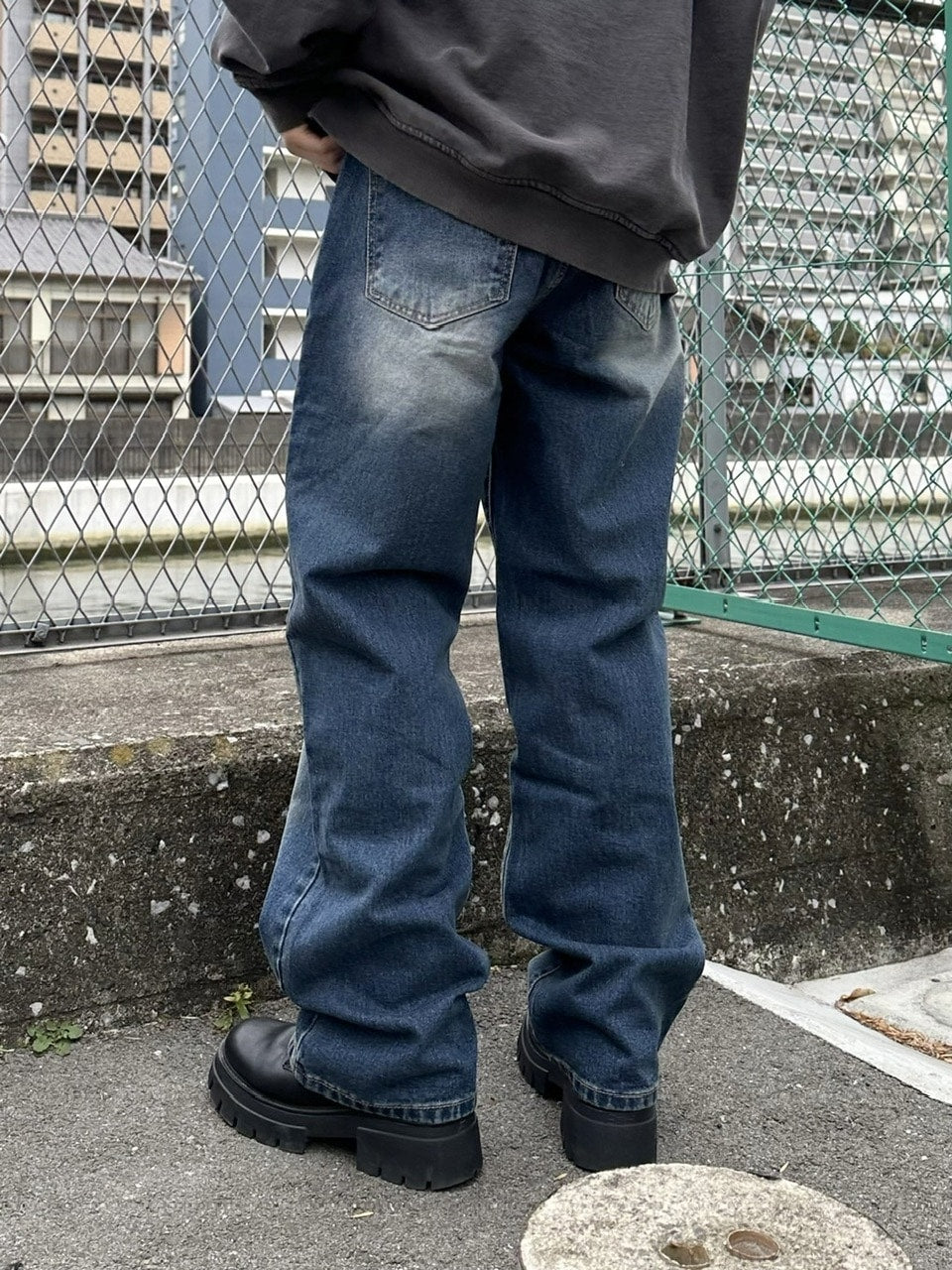 【Chikashitsu +】vintage wash denim pants (2color) / 【チカシツプラス】ヴィンテージウォッシュデニムパンツ