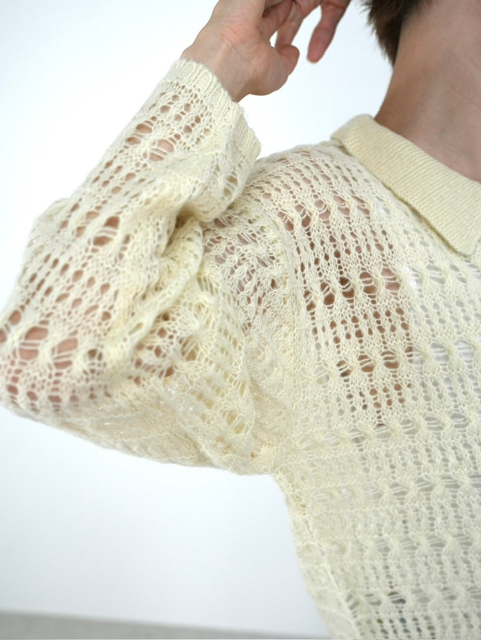 受注制【Chikashitsu +】pastry collar knit cardigan (5color)