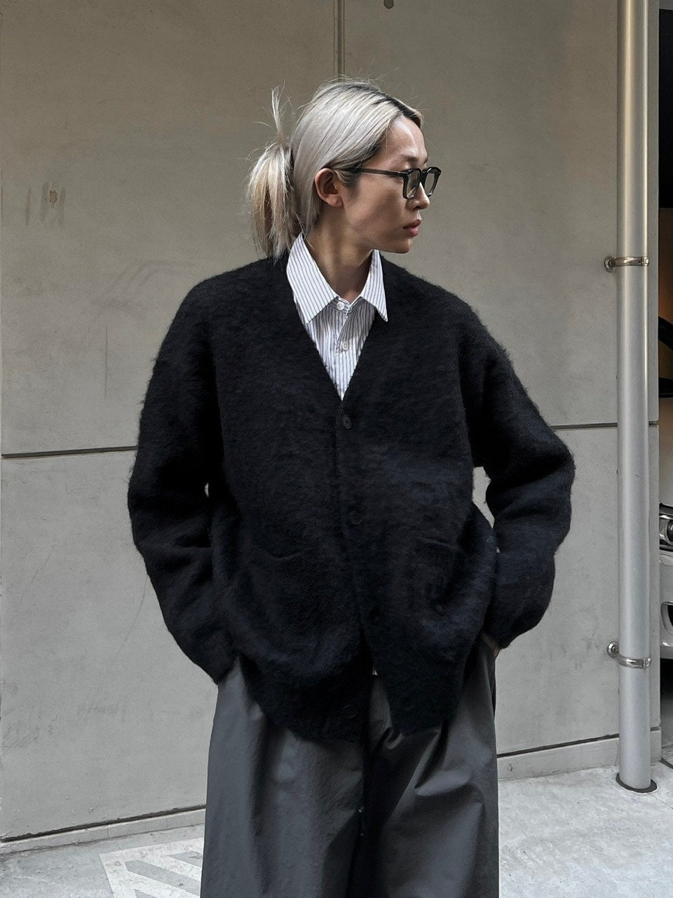 【Chikashitsu +】wool cardigan (4color)