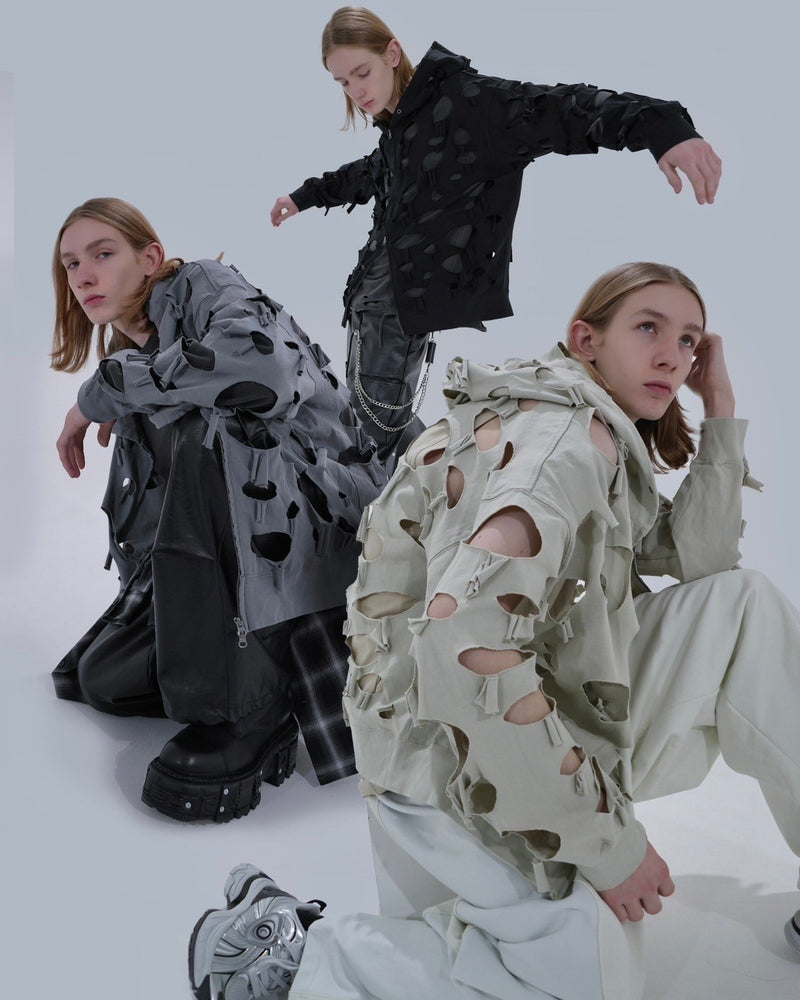 【Bizarre Maiden】damage full zip hoodie