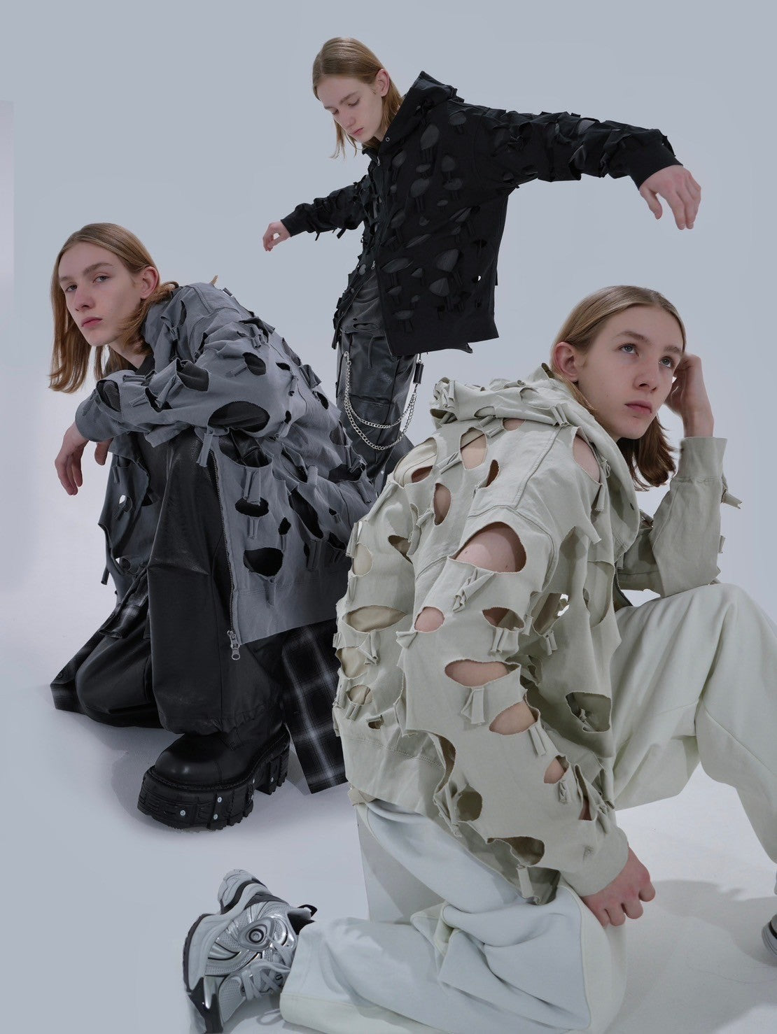 【Bizarre Maiden】damage full zip hoodie